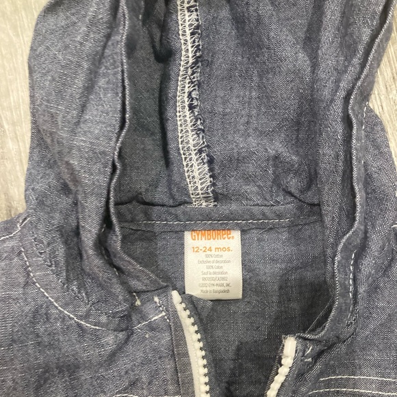 GYMBOREE 100% cotton hooded top/lightweight jacket - Picture 4 of 4